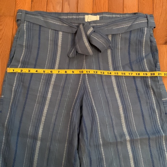 Anthropologie Laguna Cropped Wide-Leg Pants (Blue) - Picture 10 of 15